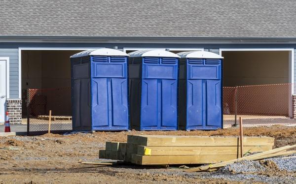 the porta potty needs to be serviced once a week on a construction site